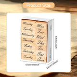 Maxbell 1 Box of Wooden Stamps Wood Rubber Stamps for Drawing Decoration Art Crafts Week