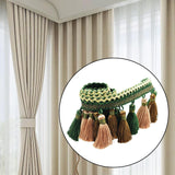 Maxbell Polyester Fringe Sewing Trim Polyester Tassel for Curtain Lampshade Quilting green