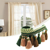 Maxbell Polyester Fringe Sewing Trim Polyester Tassel for Curtain Lampshade Quilting green