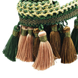 Maxbell Polyester Fringe Sewing Trim Polyester Tassel for Curtain Lampshade Quilting green