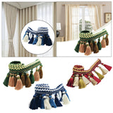 Maxbell Polyester Fringe Sewing Trim Polyester Tassel for Curtain Lampshade Quilting green