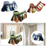 Maxbell Polyester Fringe Sewing Trim Polyester Tassel for Curtain Lampshade Quilting green