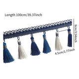 Maxbell Polyester Fringe Sewing Trim Polyester Tassel for Curtain Lampshade Quilting blue