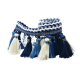Maxbell Polyester Fringe Sewing Trim Polyester Tassel for Curtain Lampshade Quilting blue