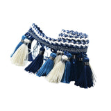 Maxbell Polyester Fringe Sewing Trim Polyester Tassel for Curtain Lampshade Quilting blue