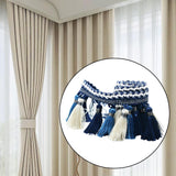 Maxbell Polyester Fringe Sewing Trim Polyester Tassel for Curtain Lampshade Quilting blue