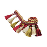 Maxbell Polyester Fringe Sewing Trim Polyester Tassel for Curtain Lampshade Quilting red
