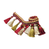 Maxbell Polyester Fringe Sewing Trim Polyester Tassel for Curtain Lampshade Quilting red