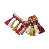Maxbell Polyester Fringe Sewing Trim Polyester Tassel for Curtain Lampshade Quilting red