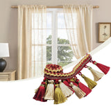 Maxbell Polyester Fringe Sewing Trim Polyester Tassel for Curtain Lampshade Quilting red