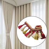 Maxbell Polyester Fringe Sewing Trim Polyester Tassel for Curtain Lampshade Quilting red