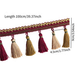 Maxbell Polyester Fringe Sewing Trim Polyester Tassel for Curtain Lampshade Quilting red