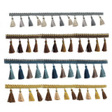 Maxbell Long Fringe Trim 3.5'' Wide Polyester Tassel for Dress Home Decor Lamp Shade grey
