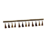 Maxbell Long Fringe Trim 3.5'' Wide Polyester Tassel for Dress Home Decor Lamp Shade brown