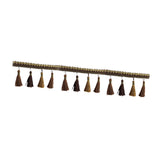 Maxbell Long Fringe Trim 3.5'' Wide Polyester Tassel for Dress Home Decor Lamp Shade brown
