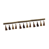 Maxbell Long Fringe Trim 3.5'' Wide Polyester Tassel for Dress Home Decor Lamp Shade brown