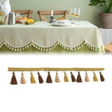 Maxbell Long Fringe Trim 3.5'' Wide Polyester Tassel for Dress Home Decor Lamp Shade gold