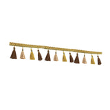 Maxbell Long Fringe Trim 3.5'' Wide Polyester Tassel for Dress Home Decor Lamp Shade gold