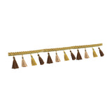 Maxbell Long Fringe Trim 3.5'' Wide Polyester Tassel for Dress Home Decor Lamp Shade gold