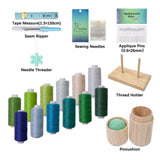 Maxbell Sewing Threads Kit Sewing Supplies for Hand Sewing Sewing Machine Embroidery Set B