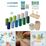 Maxbell Sewing Threads Kit Sewing Supplies for Hand Sewing Sewing Machine Embroidery Set B