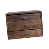 Maxbell Drawers Desktop Storage Box Wooden Storage Case for Vanity Farmhouse Earring
