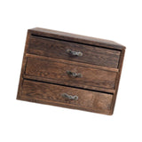 Maxbell Drawers Desktop Storage Box Wooden Storage Case for Vanity Farmhouse Earring