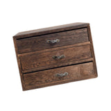 Maxbell Drawers Desktop Storage Box Wooden Storage Case for Vanity Farmhouse Earring