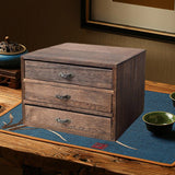 Maxbell Drawers Desktop Storage Box Wooden Storage Case for Vanity Farmhouse Earring
