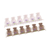 Maxbell 12Pcs Lavender Embroidered Drawstring Bags Drawstring Pouches for Home Party