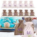 Maxbell 12Pcs Lavender Embroidered Drawstring Bags Drawstring Pouches for Home Party