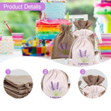 Maxbell 12Pcs Lavender Embroidered Drawstring Bags Drawstring Pouches for Home Party