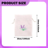 Maxbell 12Pcs Lavender Embroidered Drawstring Bags Drawstring Pouches for Home Party
