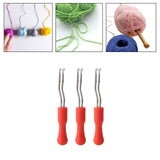 Maxbell 3Pcs Latch Hooks Portable Dreadlocks Crochet Hook for Knitting Craft Suplies