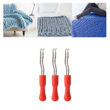 Maxbell 3Pcs Latch Hooks Portable Dreadlocks Crochet Hook for Knitting Craft Suplies