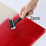 Maxbell 2x Rubber Brayer Ink Roller for Anti Skid Tape Construction Tool Lightweight 6cm