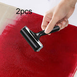 Maxbell 2x Rubber Brayer Ink Roller for Anti Skid Tape Construction Tool Lightweight 10cm