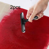 Maxbell 2x Rubber Brayer Ink Roller for Anti Skid Tape Construction Tool Lightweight 15cm