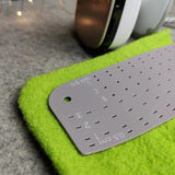 Maxbell Hot Hem Ruler Fabric Ironing Tool Quilting Dressmaker Ruler Hemming Template Gray