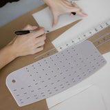 Maxbell Hot Hem Ruler Fabric Ironing Tool Quilting Dressmaker Ruler Hemming Template Gray