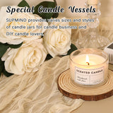 Maxbell 6x Thick Candle Jars for Making Candles for Home DIY Clear Glass Candle Jars