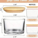 Maxbell 6x Thick Candle Jars for Making Candles for Home DIY Clear Glass Candle Jars