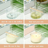 Maxbell 6x Thick Candle Jars for Making Candles for Home DIY Clear Glass Candle Jars