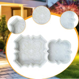 Maxbell 2 Pieces Decorative Flower Brick Models Road Pedal Tile Models for Sidewalks