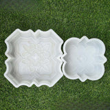 Maxbell 2 Pieces Decorative Flower Brick Models Road Pedal Tile Models for Sidewalks