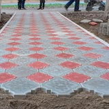 Maxbell 2 Pieces Decorative Flower Brick Models Road Pedal Tile Models for Sidewalks