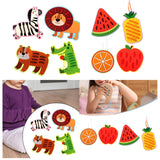 Maxbell Kids Lacing Toy Threading Board Improve Cognition for Boys Girls Puzzle Game Animal Pattern