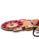 Maxbell Kids Lacing Toy Threading Board Improve Cognition for Boys Girls Puzzle Game Animal Pattern