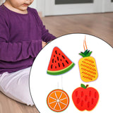 Maxbell Kids Lacing Toy Threading Board Improve Cognition for Boys Girls Puzzle Game Fruit Pattern