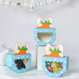 Maxbell 10Pcs Foldable Candy Boxes Paper Gift Packaging Box for Housewarming Holiday Blue
